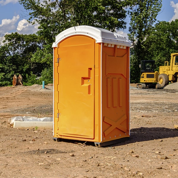 how often are the portable toilets cleaned and serviced during a rental period in Six Mile Illinois